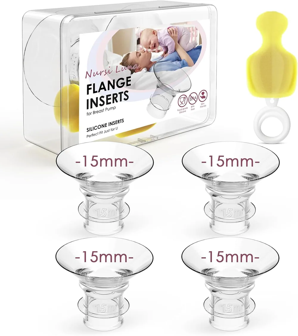 15mm Flange Inserts for 24mm Shields, 4 PCS with Case