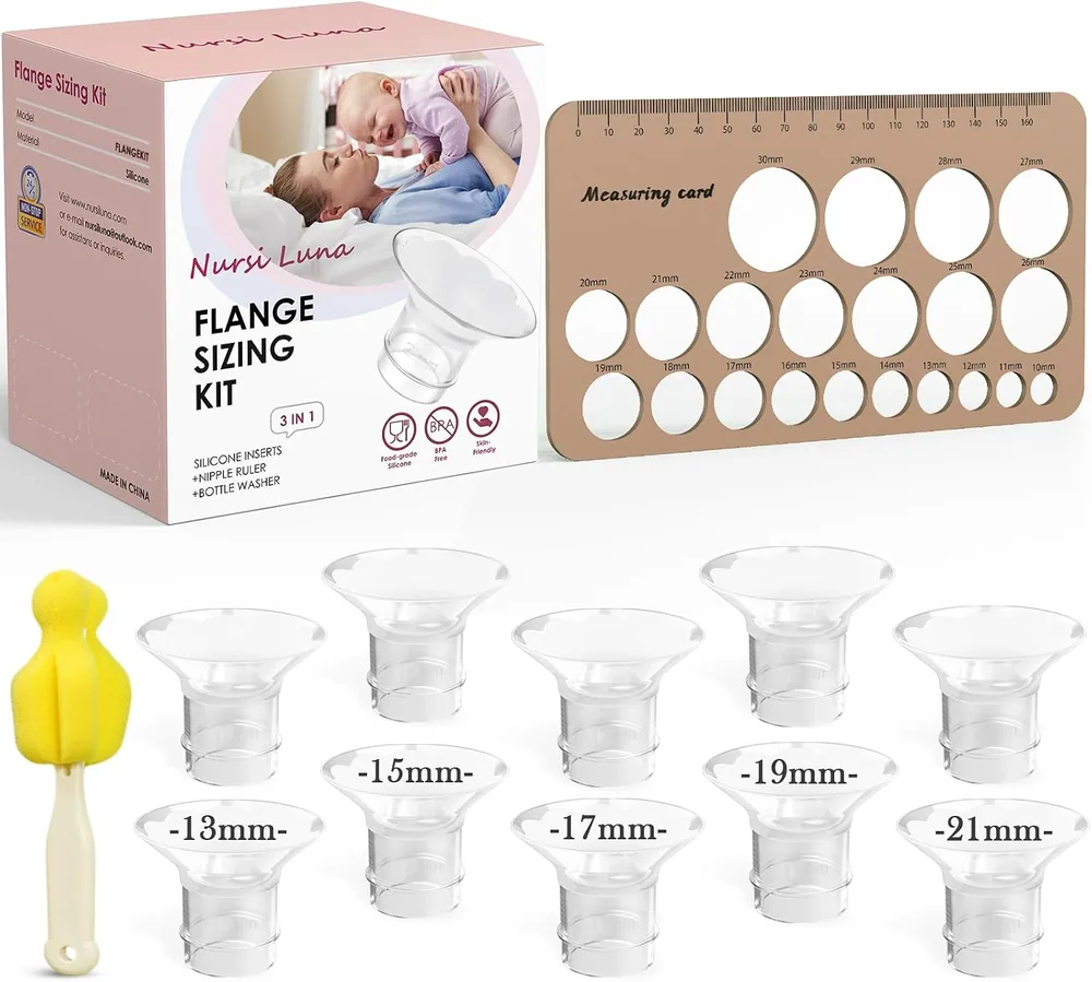 3-in-1 flange sizing kit, brown case