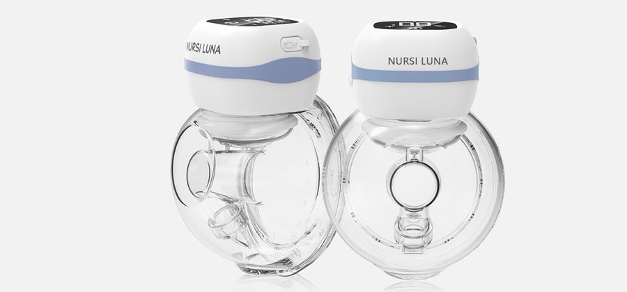 Double wearable pump — light blue