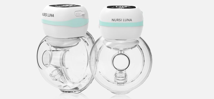 Double wearable pump — light green
