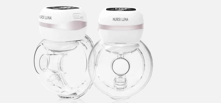 Double wearable pump — pearl pink